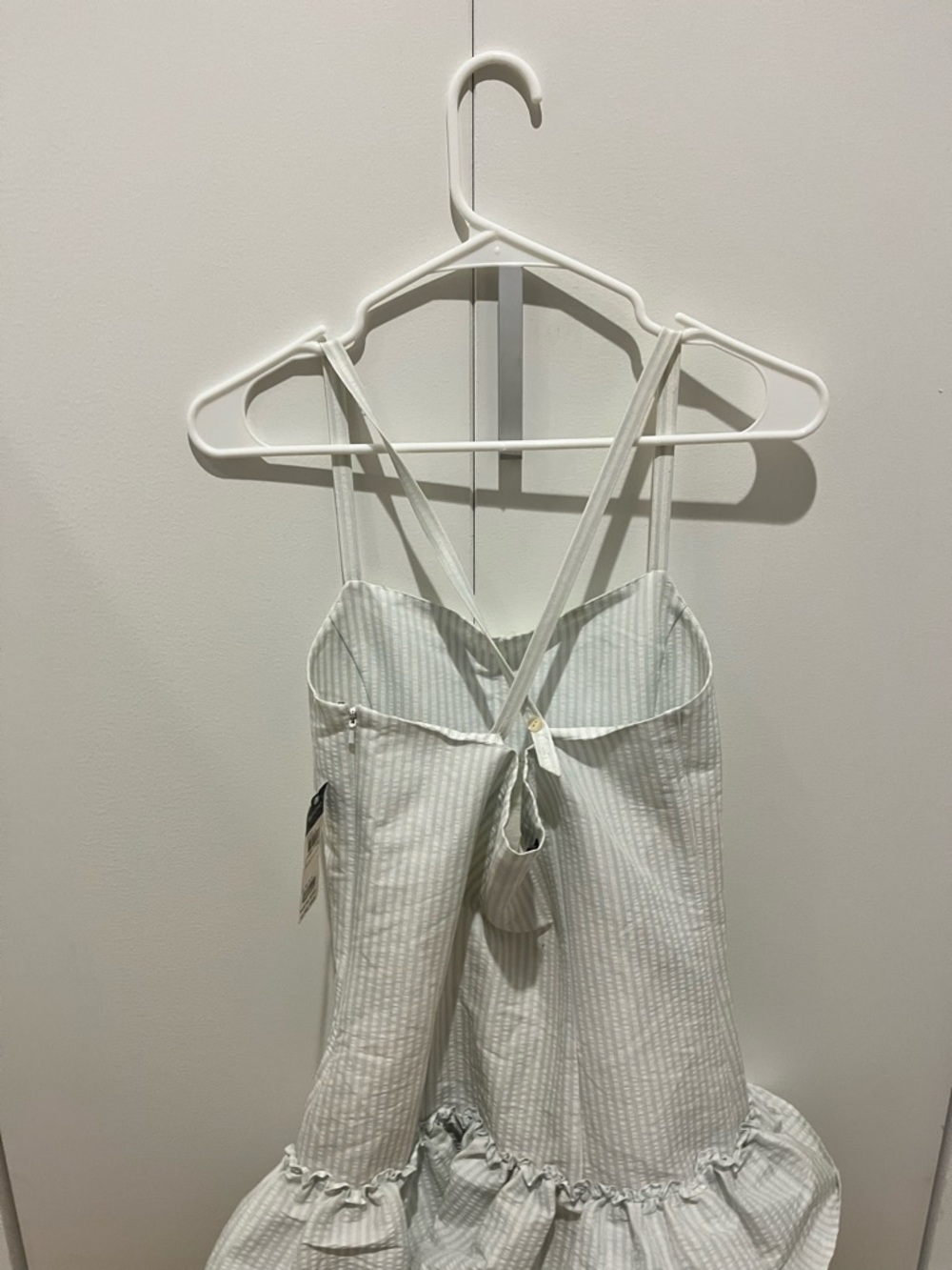 Ralph Lauren White Striped Ruffle Hem Sundress NWT - Picture 6 of 9